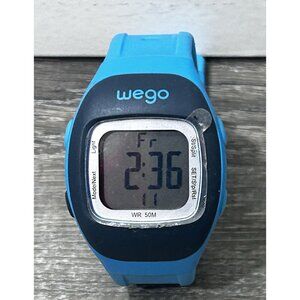 Wego Unisex Adult Blue Buckle Band Digital Watch Water Resistant